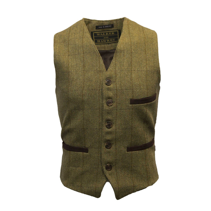 Alcott Tweed Formal Waistcoat, vest, lys salvie