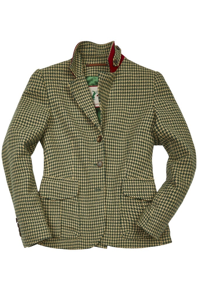 Hahnentritt tweed blazer, houndstooth – Godsejeren.dk