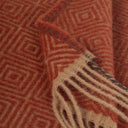 Venezia uldtæppe plaid, rustrød