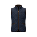 Charles quiltet vest med fløjlsdetaljer, navy