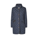 Gabby quiltet jakke med Harris Tweed detaljer, marineblå