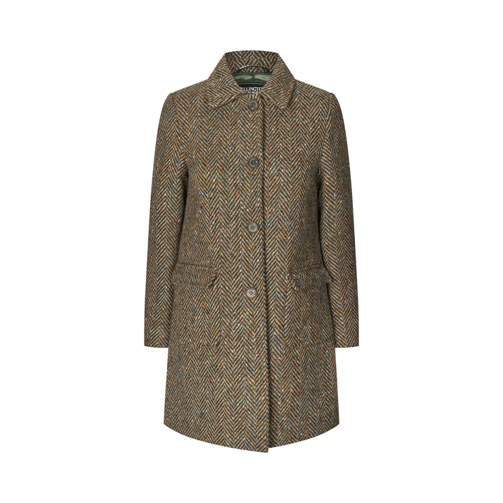 Marly Tweed Coat dame, Magee Tweed, chunky sildeben mønster