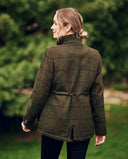 Bailey Field Coat dame, Harris Tweed, green overcheck