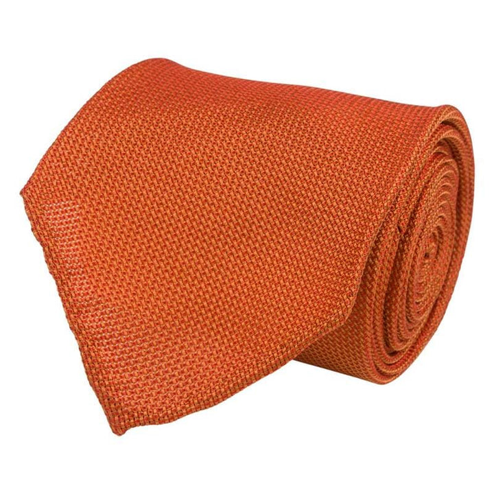 Slips, orange med garza mønster, silke