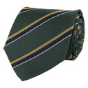 Slips, grønt med regiment striber, silke