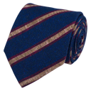 Slips, blå med vinrød/guld regiment striber, uld