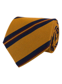 Slips, sennepsgul med blå/rød regiment striber, uld