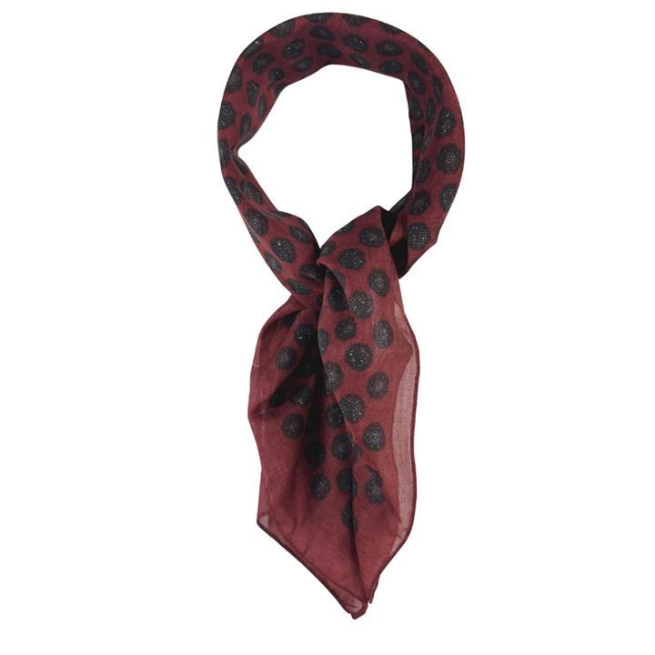 Bandana halsklud, rødt mønster, bomuld