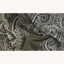 Bandana halsklud med paisleymønster, grøn, uld