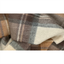 Halstørklæde, beige tartan tern, uld