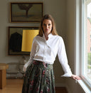 Skjorte Ruffles med flæser, dame, hvid
