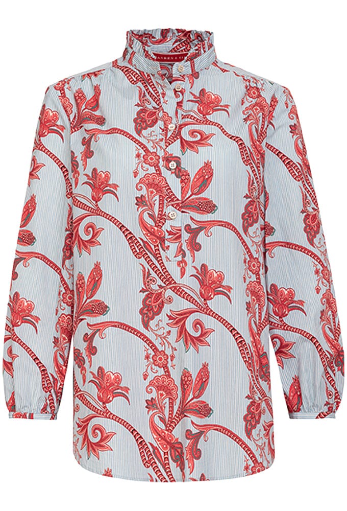 Skjorte Ladies Paisley-Stripe, bomuldspoplin