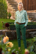 Skjorte Ladies Liberty Sambourn, bomuldspoplin, grøn