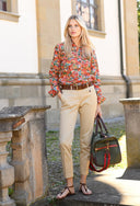 Chinos med opslag, dame, beige