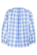 Sommer bluse, Vichy, blå/hvid tern