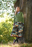 Franken & Cie Ladies Cardigan, grøn Super Geelong lammeuld