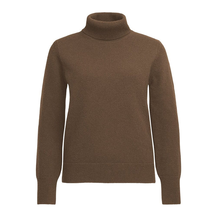 Franken & Cie Ladies Roll Neck Sweater, karamelbrun rullekravesweater
