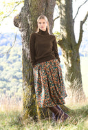 Franken & Cie Ladies Roll Neck Sweater, karamelbrun rullekravesweater