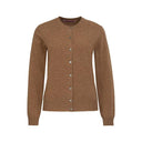 Franken & Cie Ladies Cardigan, lys brun Super Geelong lammeuld
