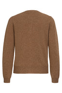 Franken & Cie Ladies Cardigan, lys brun Super Geelong lammeuld