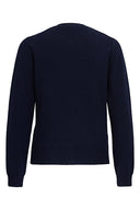 Franken & Cie Ladies Cardigan, marineblå Super Geelong lammeuld