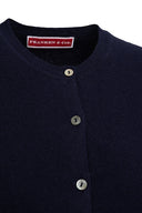 Franken & Cie Ladies Cardigan, marineblå Super Geelong lammeuld