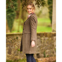 Emilia Tweed Coat dame, Cashmere and Wool Tweed, green hill tweed