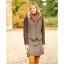 Lea tweed vest, Harris Tweed, grøn/blå herringbone