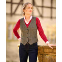 Lea tweed vest, Harris Tweed, evergreen, farve 670