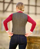 Lea tweed vest, Harris Tweed, evergreen, farve 670