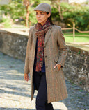Emilia Tweed Coat dame, Harris Tweed, Prince of Wales tern