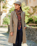 Emilia Tweed Coat dame, Harris Tweed, Prince of Wales tern