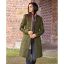 Emilia Tweed Coat dame, Harris Tweed, green overcheck