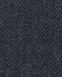 Ami kort blazer dame, Harris Tweed, navy marineblå herringbone