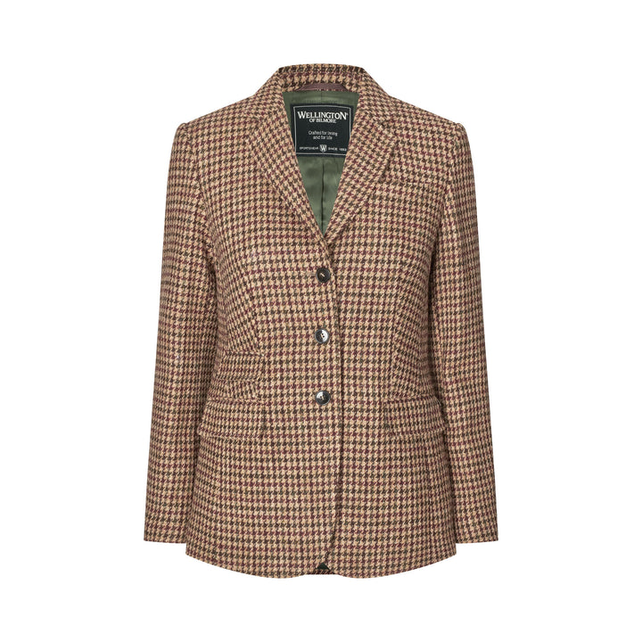 Carola blazer dame, Harris Tweed, Prince of Wales tern