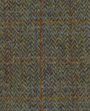 Carola blazer dame, Harris Tweed, olive blue overcheck 530