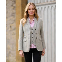 Carola blazer dame, Harris Tweed, lys grå melange