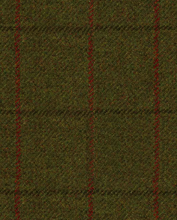 Carola blazer dame, Harris Tweed, green overcheck