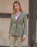 Carola blazer dame, Harris Tweed, multi green tweed 634