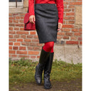 Pencil Skirt nederdel Harris Tweed, koksgrå (charcoal)