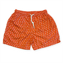 Badeshorts Italian Seventies, orange mønster