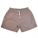 Badeshorts Italian Seventies, retro rød med mønster