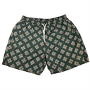 Badeshorts Italian Seventies, retro grøn med mønster