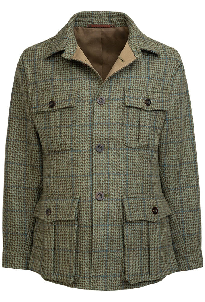 Franken & Cie Half Norfolk Fieldsports jakke, ternet, Lovat tweed str. 50