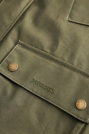 Morris Steven oilskinsjakke, skotskternet for, olivengrøn