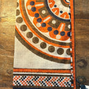 Bandana halsklud, orange mønster, bomuld