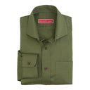 Skjorte Safari, herre, twill, olivengrøn