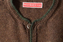Franken & Cie strikvest, herre, brun Shetland lammeuld