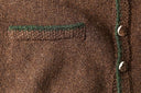 Franken & Cie strikvest, herre, brun Shetland lammeuld