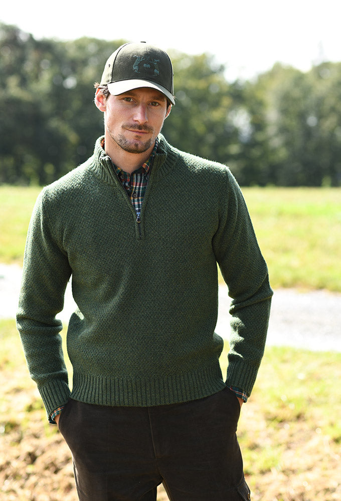 Franken & Cie Mens Troyer jumper, oliven